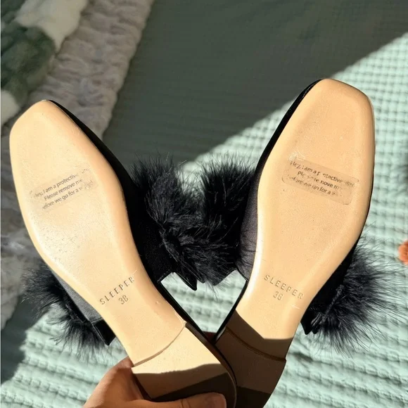 NWOT Sleeper Satin Mules - Picture 5 of 8